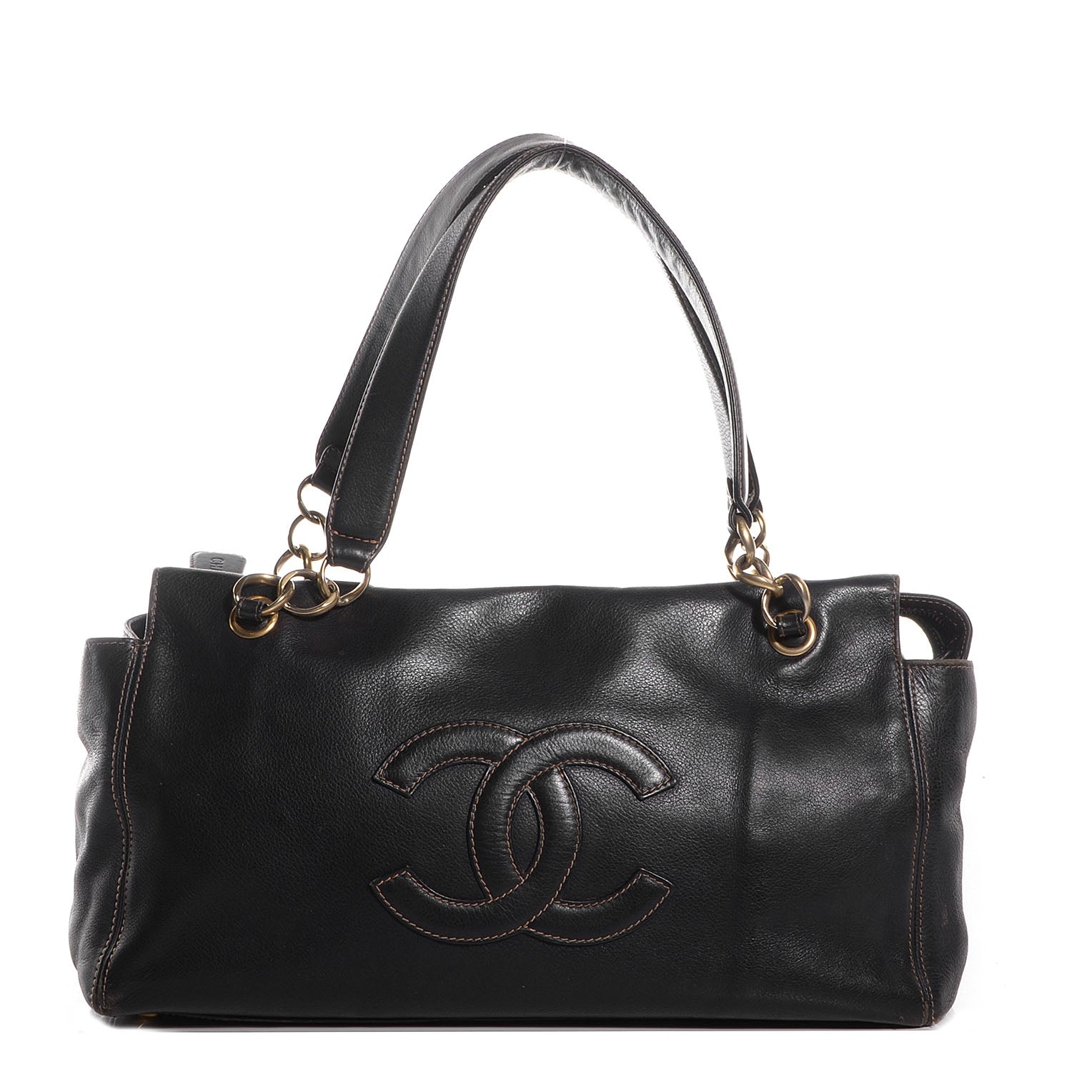 Chanel Leather CC Bag Black 1 of 16