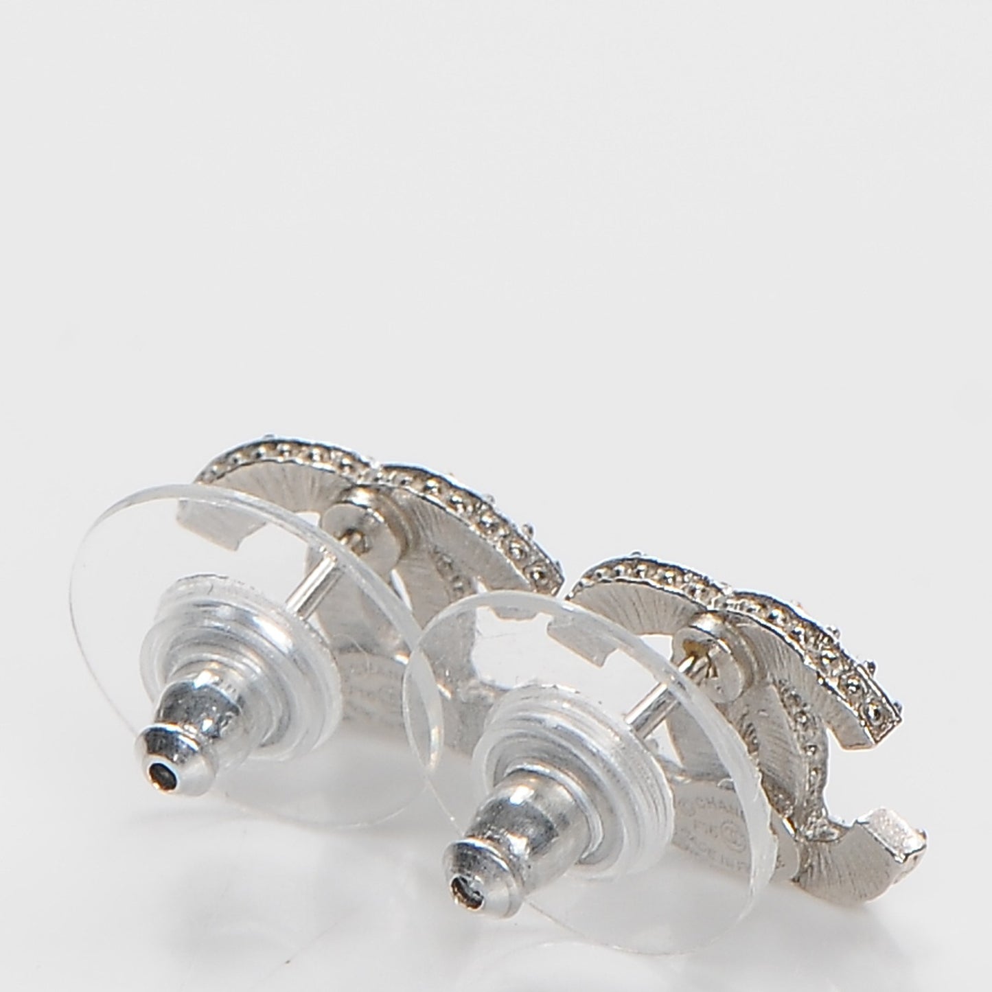 Crystal Timeless CC Earrings Silver