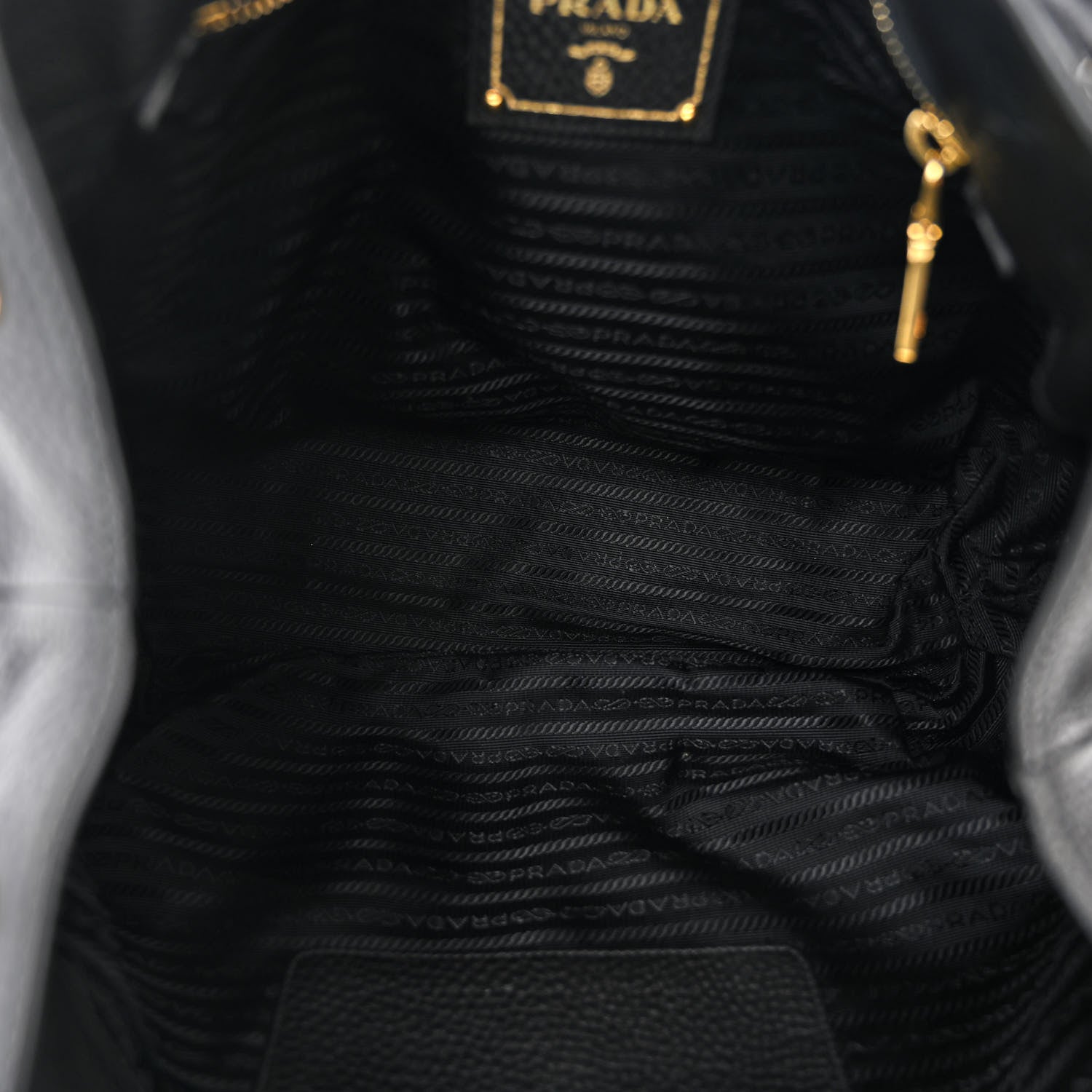 Prada Vitello Daino Tote Daino Tote Black 5 of 10