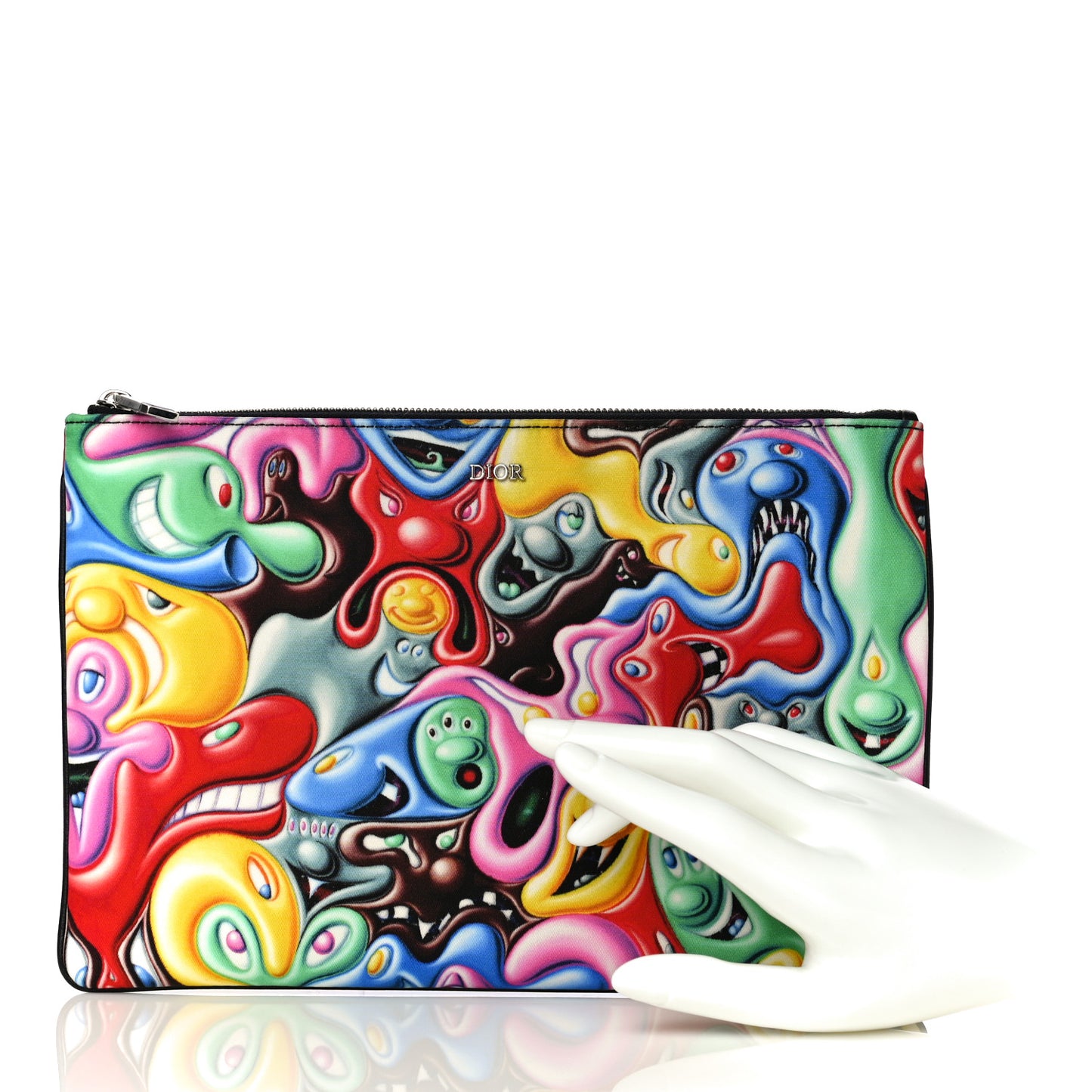 X KENNY SCHARF Nylon Zip Pouch Multicolor