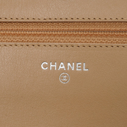 Chanel Calfskin Quilt Embossed CC Wallet On Chain WOC Beige 6 of 12