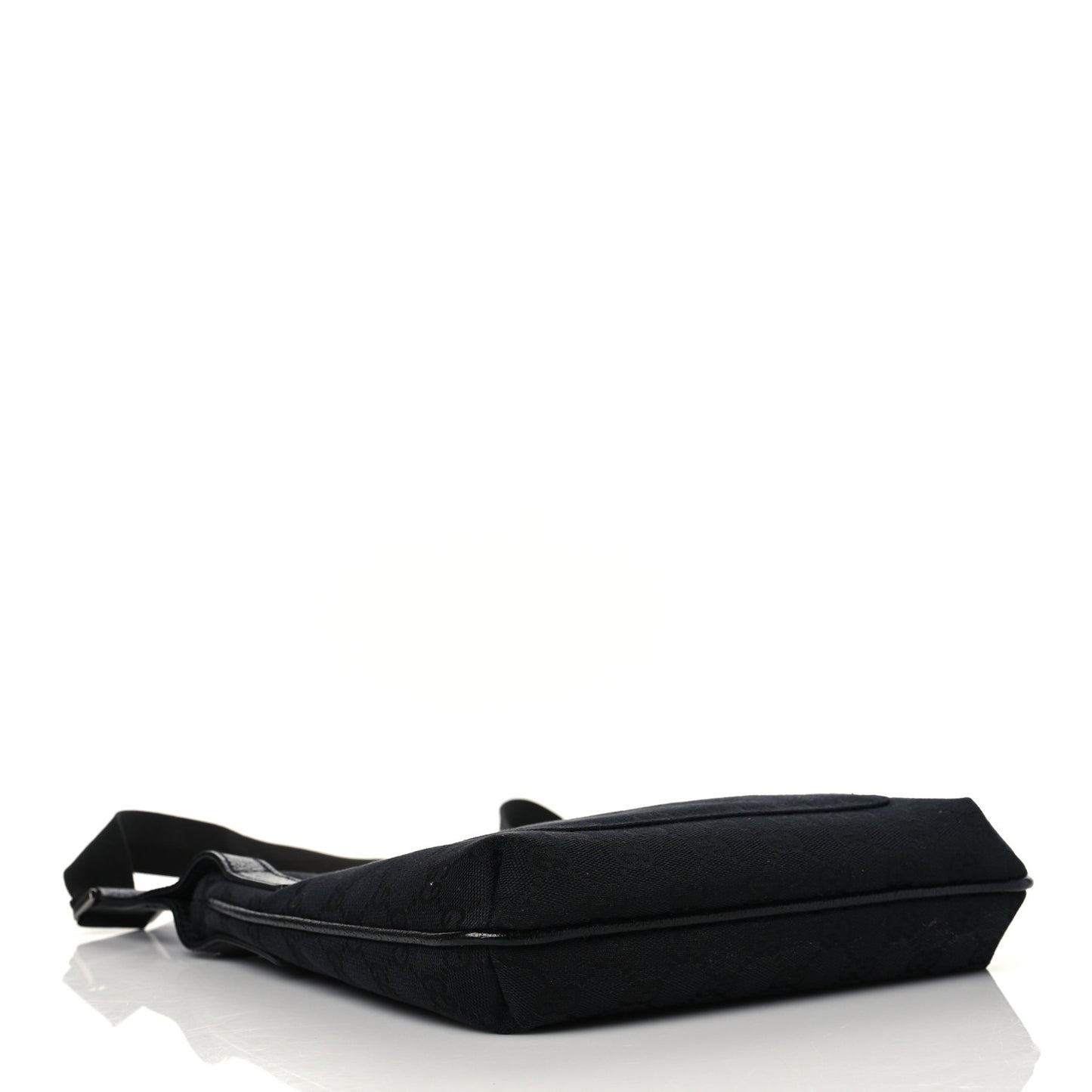 Monogram Flat Messenger Bag Black