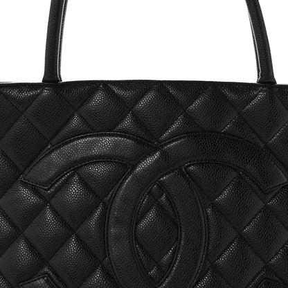 Chanel Caviar Quilted Medallion Tote Black 8 of 13