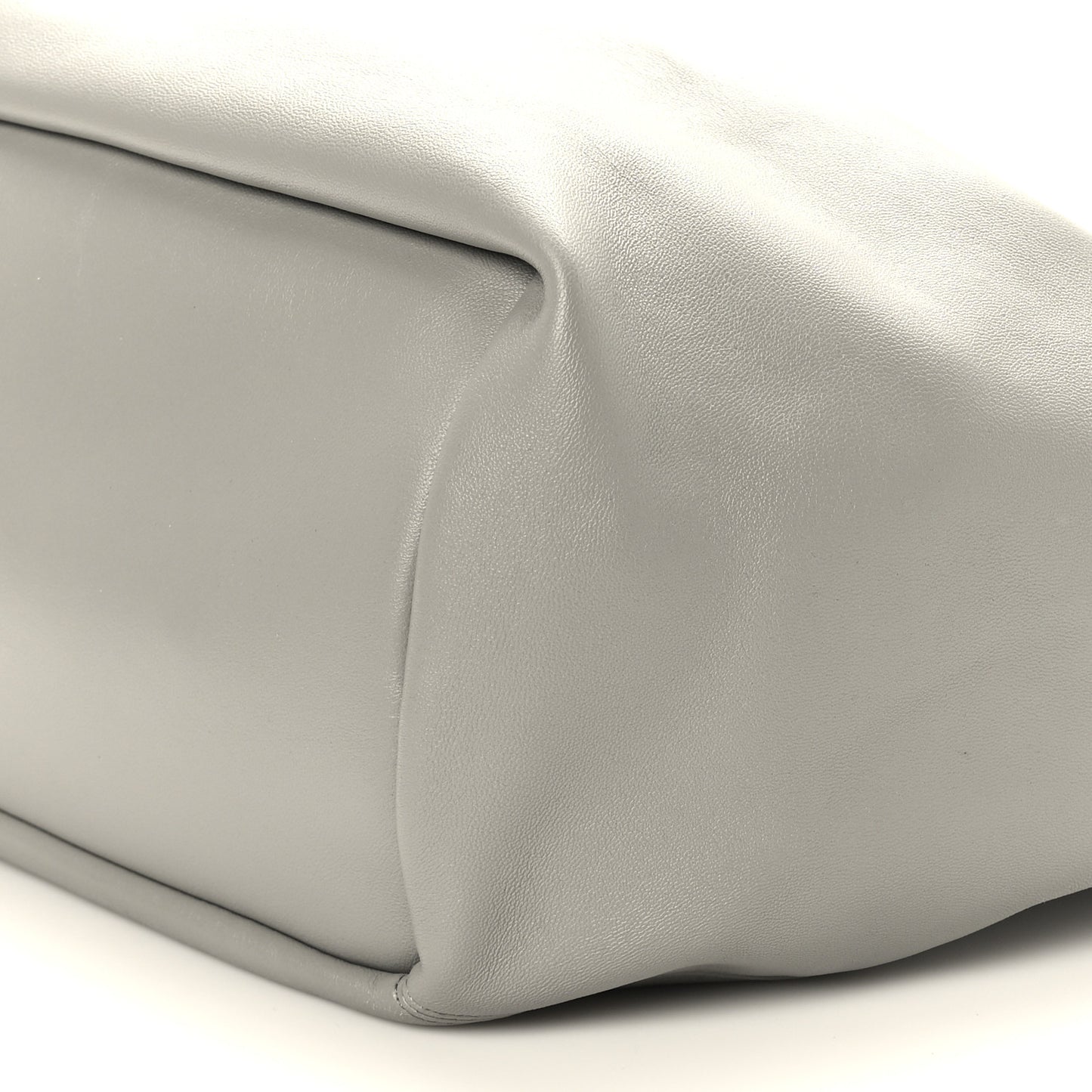 Buttery Nappa Lambskin Medium Squeeze Bag Pearl Grey