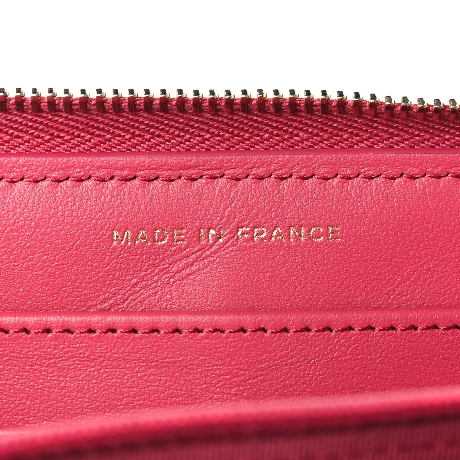 Chanel Caviar Quilted Large Gusset Zip Around Wallet Fuchsia 7 of 10