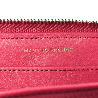 Chanel Caviar Quilted Large Gusset Zip Around Wallet Fuchsia 7 of 10