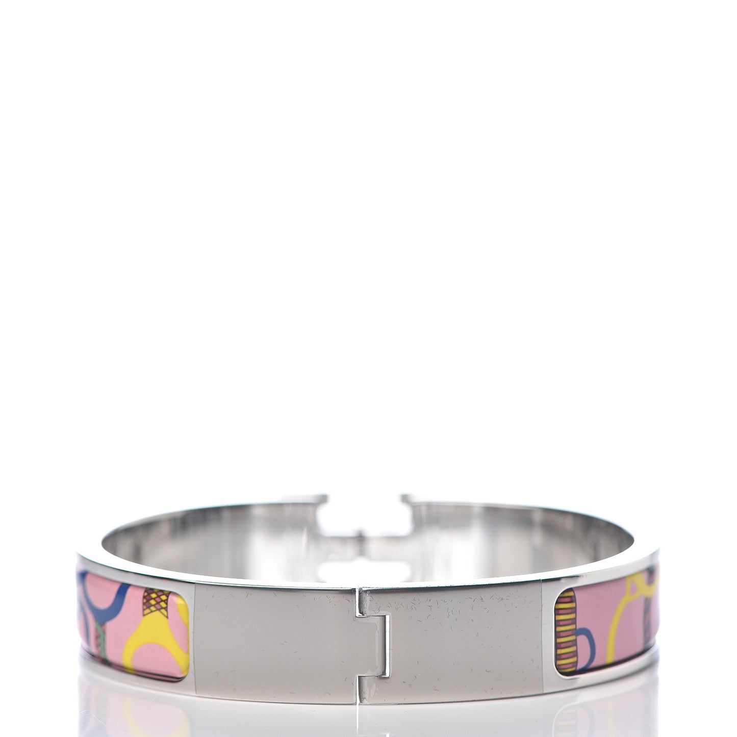 Enamel Panoplie Equestre Narrow Clic Clac H Bracelet PM Pink Delirium