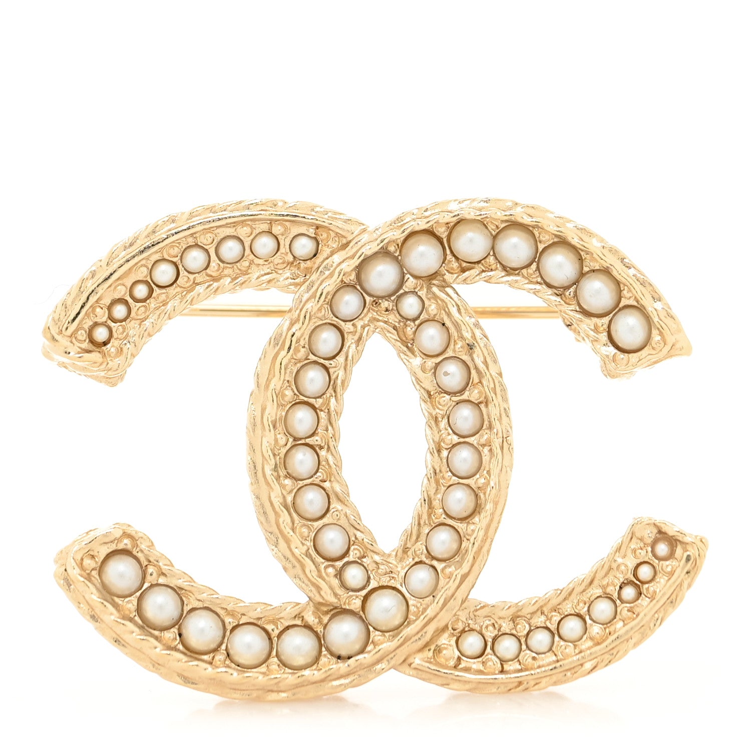 Chanel Pearl CC Brooch Gold 1 of 3