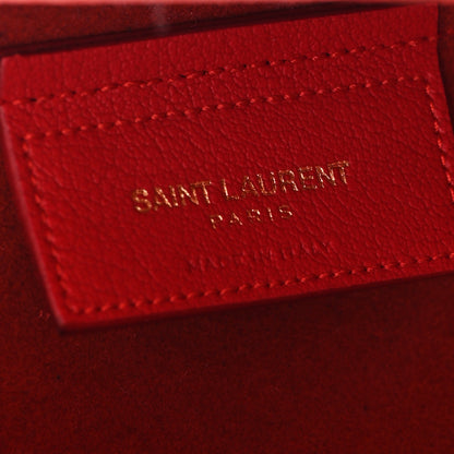 Saint Laurent Calfskin Large Shopping Tote Rouge Eros 7 of 12