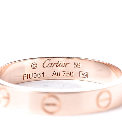 Cartier 18K Pink Gold 3.5mm LOVE Wedding Band Ring 59 8.75 4 of 6