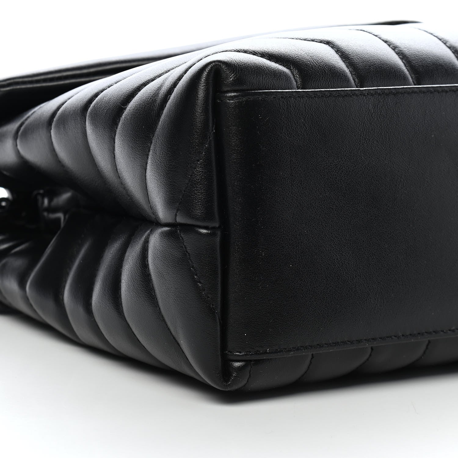 Saint Laurent Calfskin Y Quilted Monogram Medium Loulou Chain Satchel Black 8 of 10