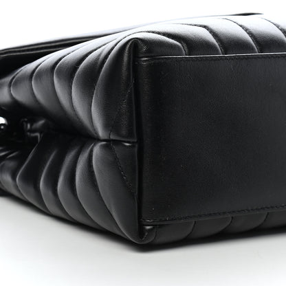 Saint Laurent Calfskin Y Quilted Monogram Medium Loulou Chain Satchel Black 8 of 10