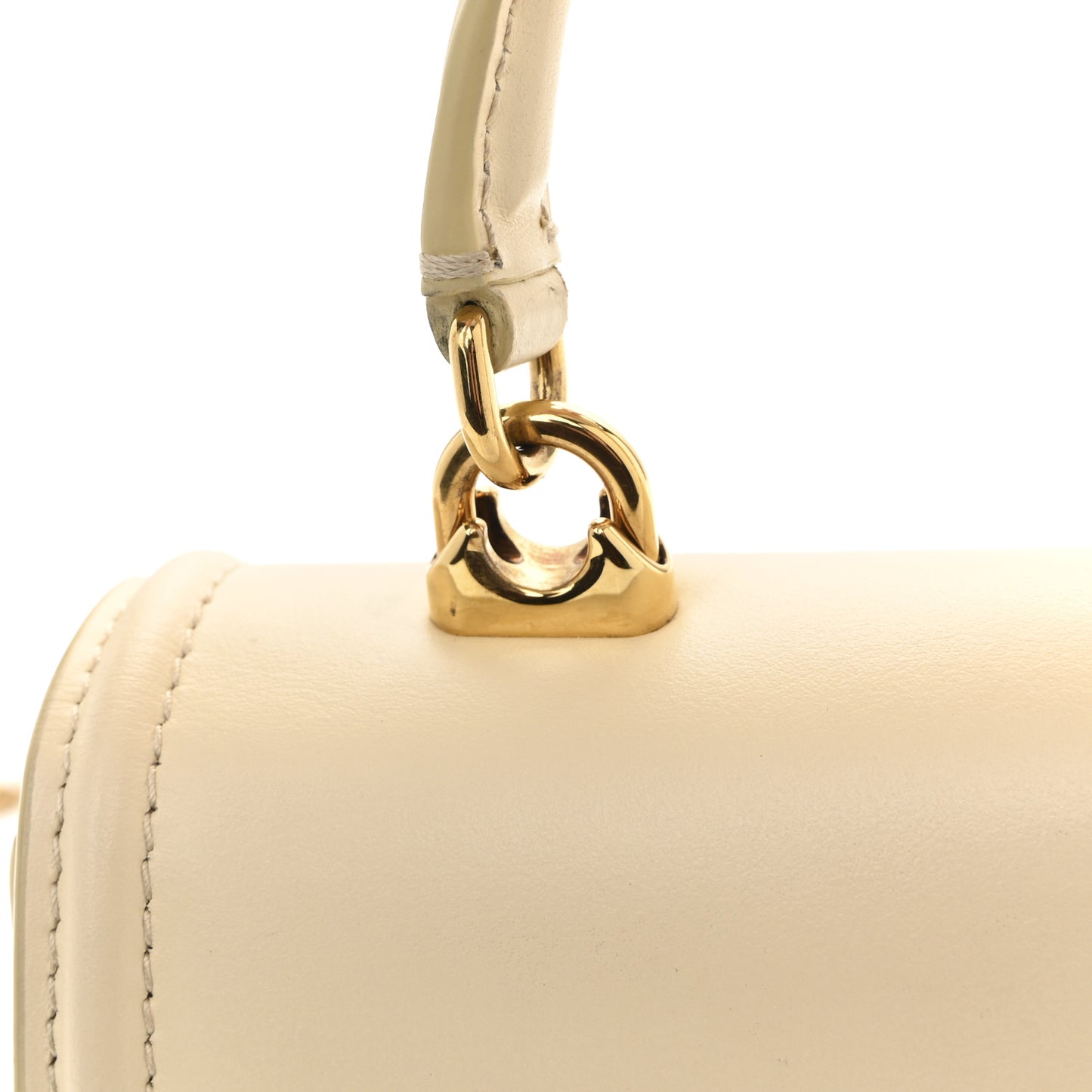 Smooth Calfskin Small Devotion Envelope Top Handle Bag Light Beige