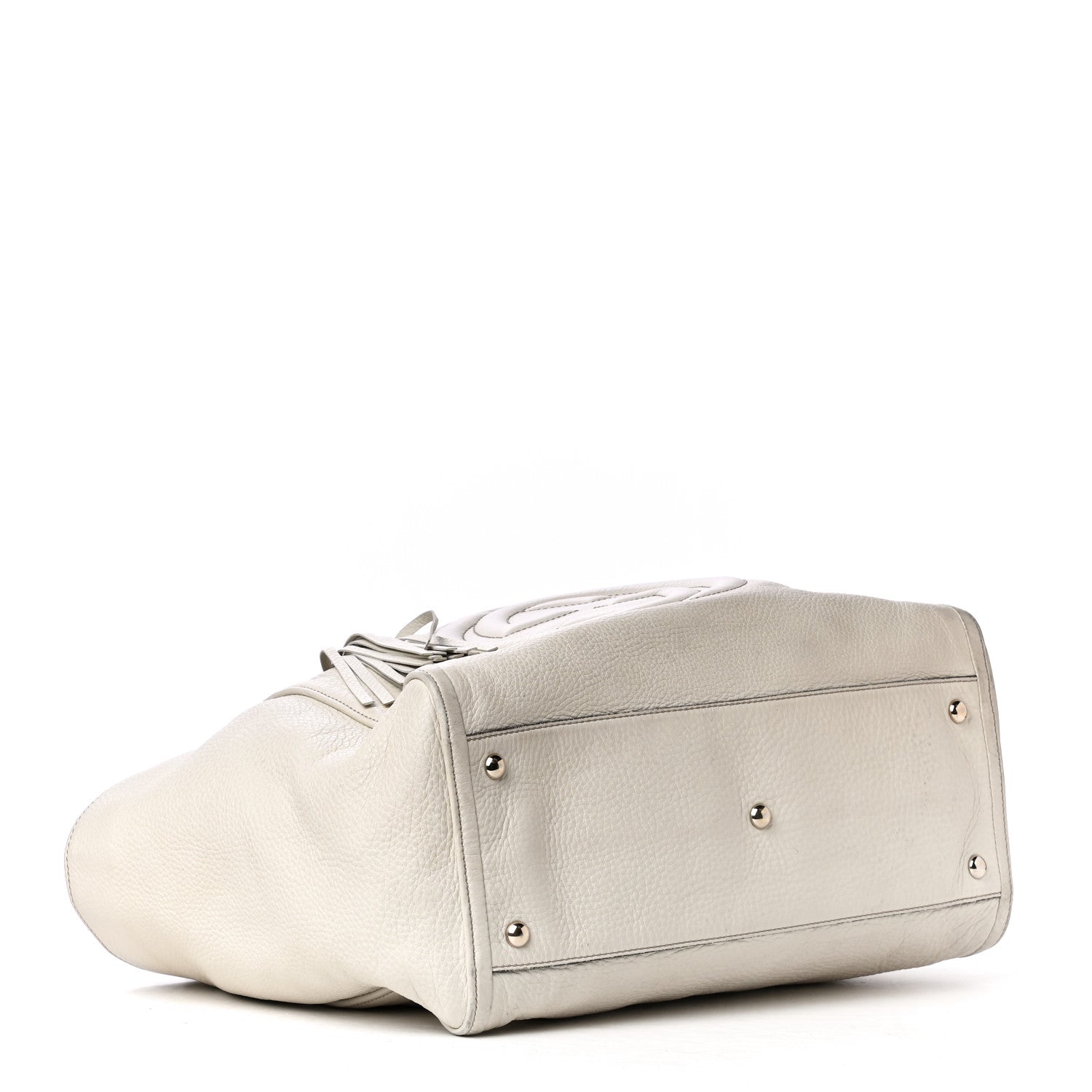 Gucci Pebbled Calfskin Medium Soho Shoulder Bag Off White 3 of 4
