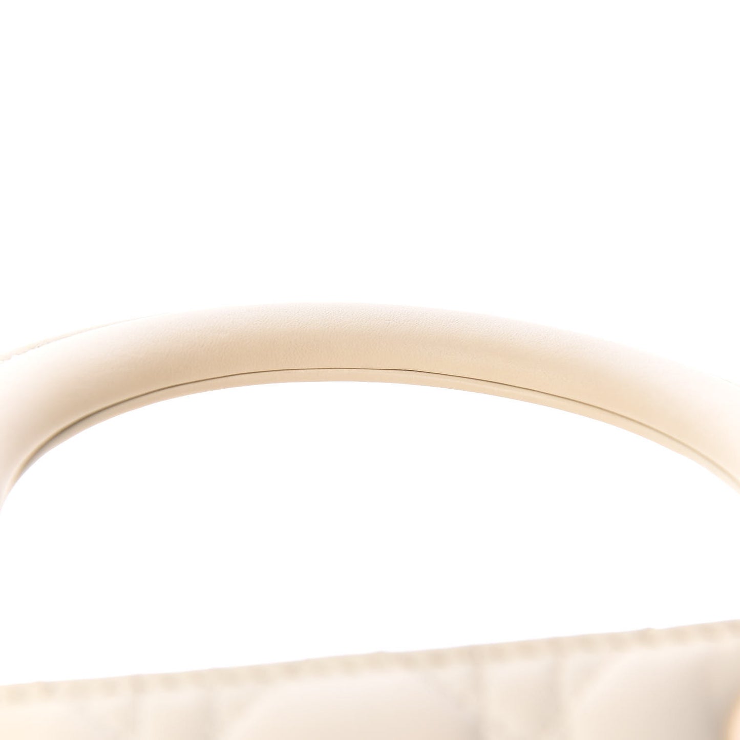 Ultra Matte Calfskin Cannage Medium Lady Dior Latte