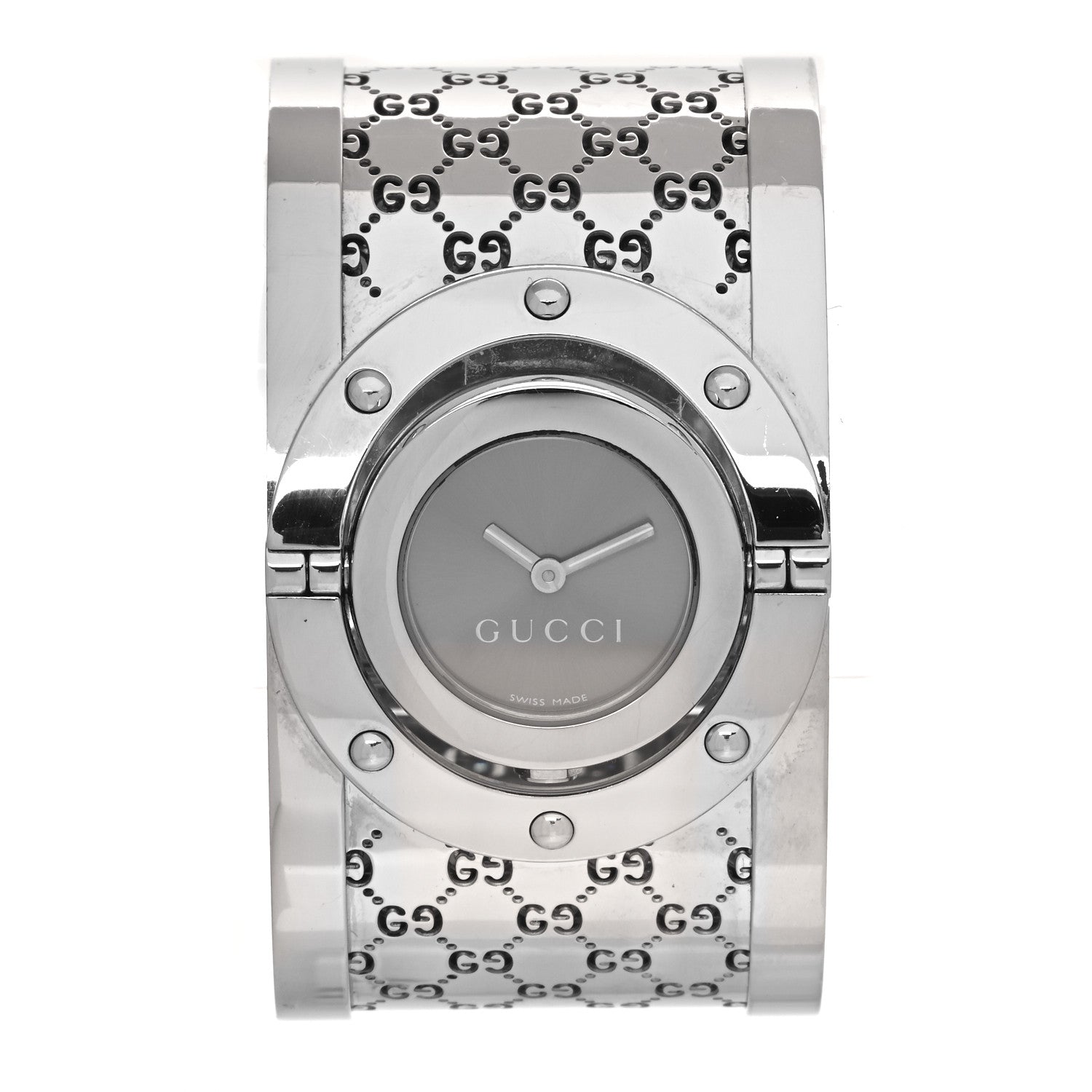 Gucci Stainless Steel 33mm Twirl Quartz Watch Brown 1 of 4