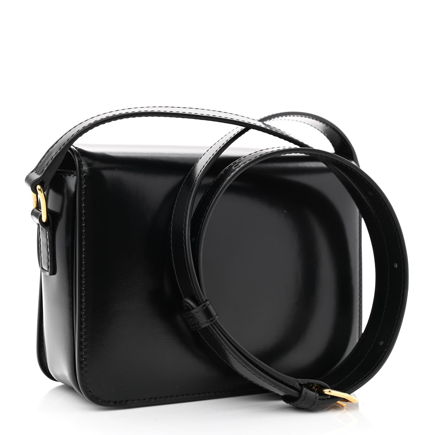 Celine Shiny Calfskin Small Triomphe Black 3 of 10