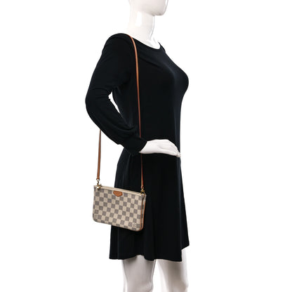 Louis Vuitton Damier Azur Double Zip Pochette 2 of 9