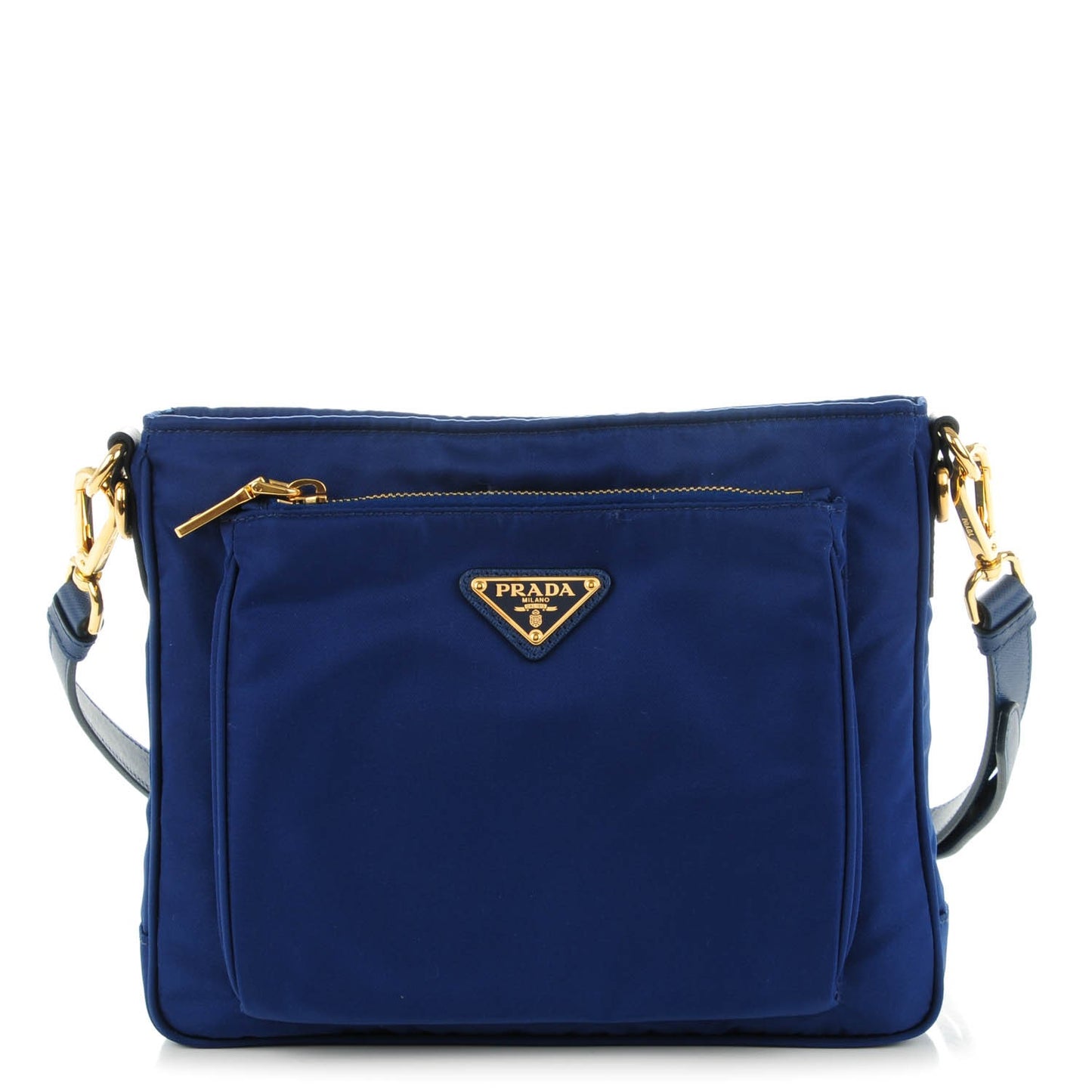 Tessuto Nylon Saffiano Crossbody Bag Bleuette
