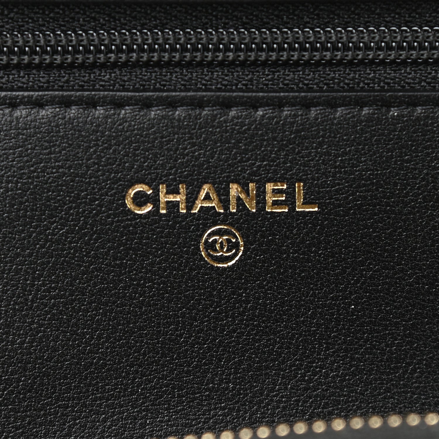 Chanel Calfskin Quilted Pearl Wallet On Chain WOC Black 10 of 19
