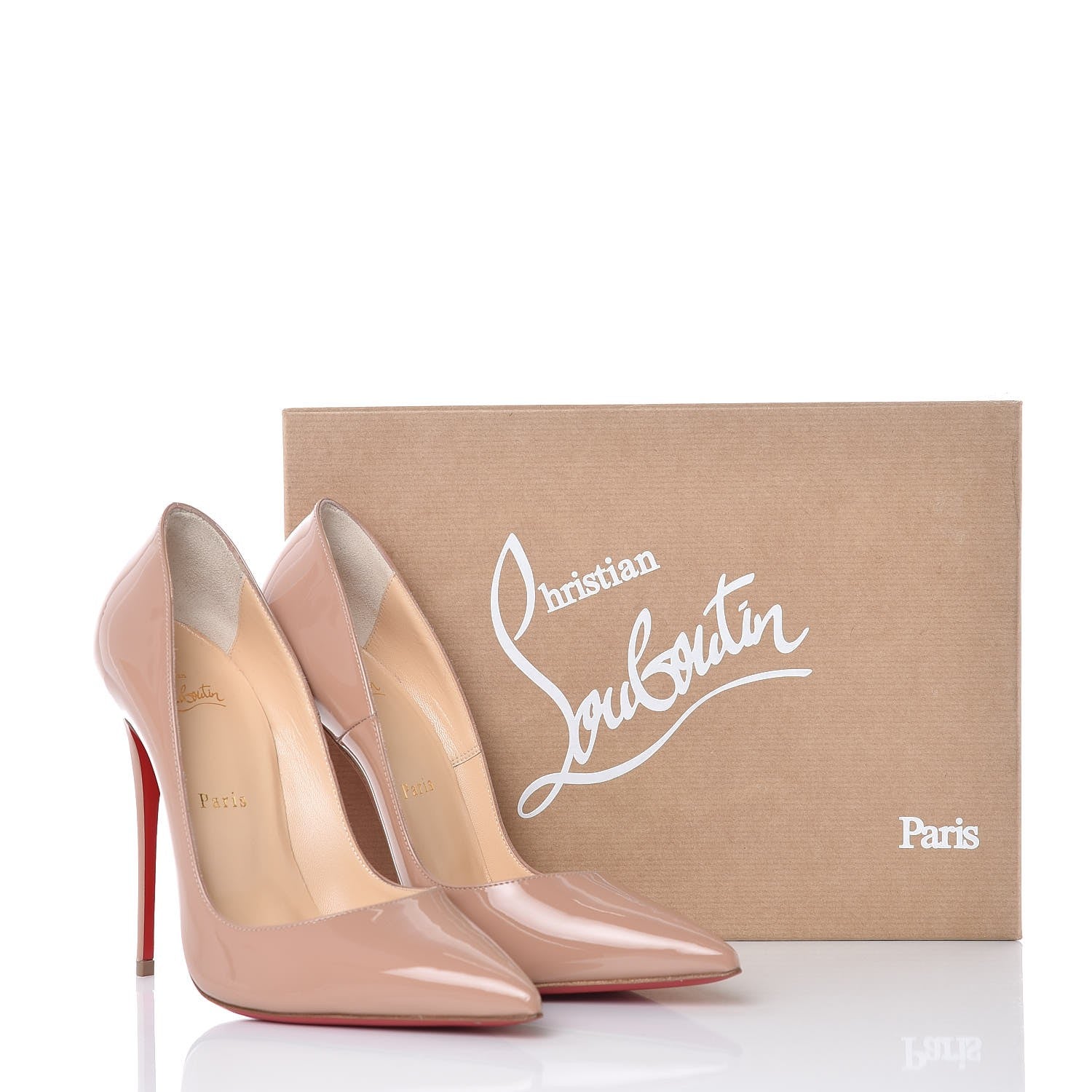 Christian Louboutin Patent So Kate 120 Pumps 38.5 Nude 8 of 8