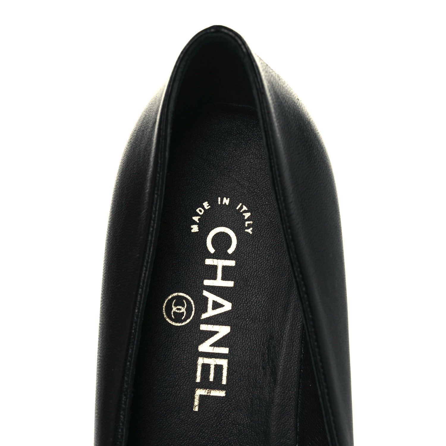 Chanel Lambskin Grosgrain Cap Toe CC Pumps 39.5 Black 7 of 9