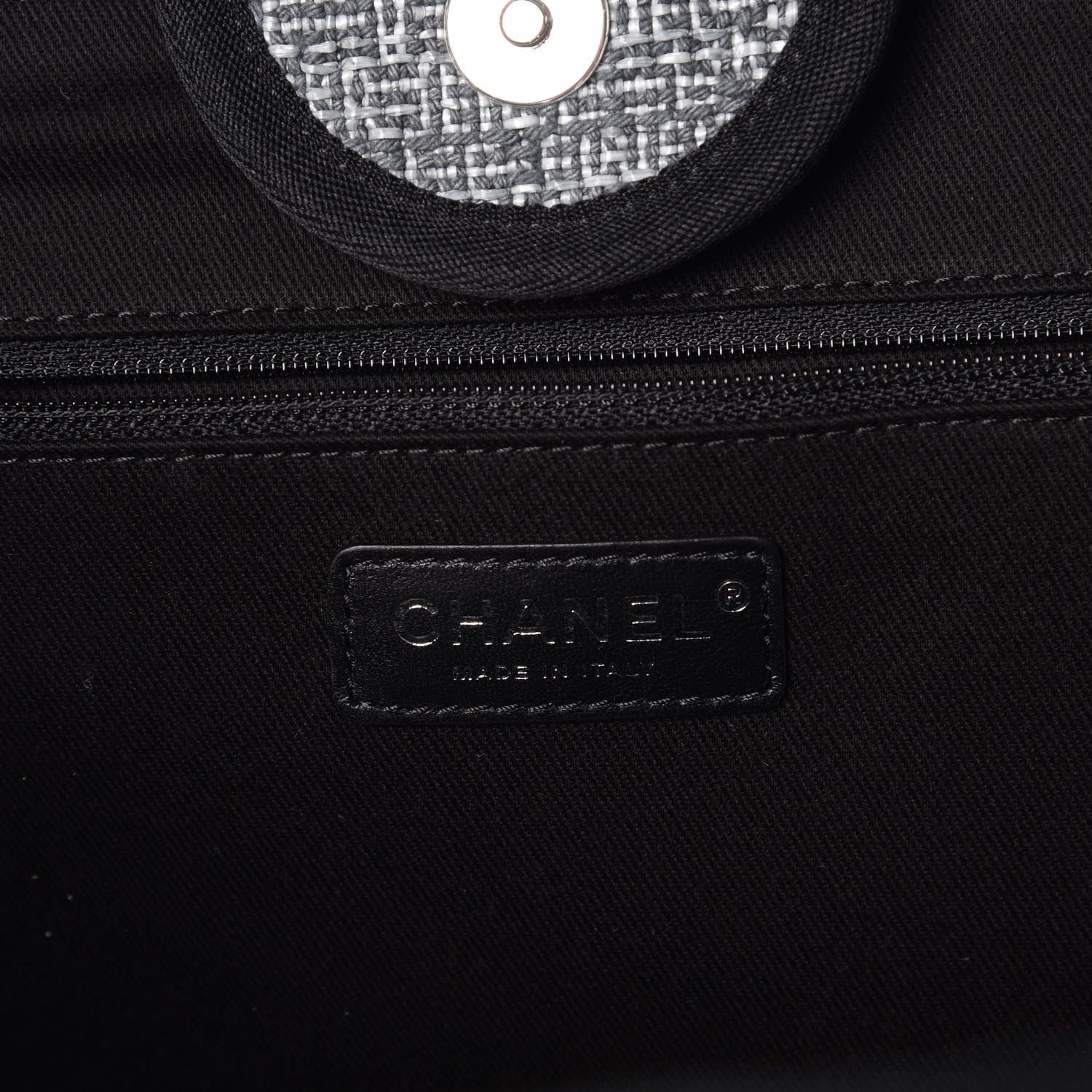 Chanel Canvas Large Deauville Tote Charcoal 6 of 8