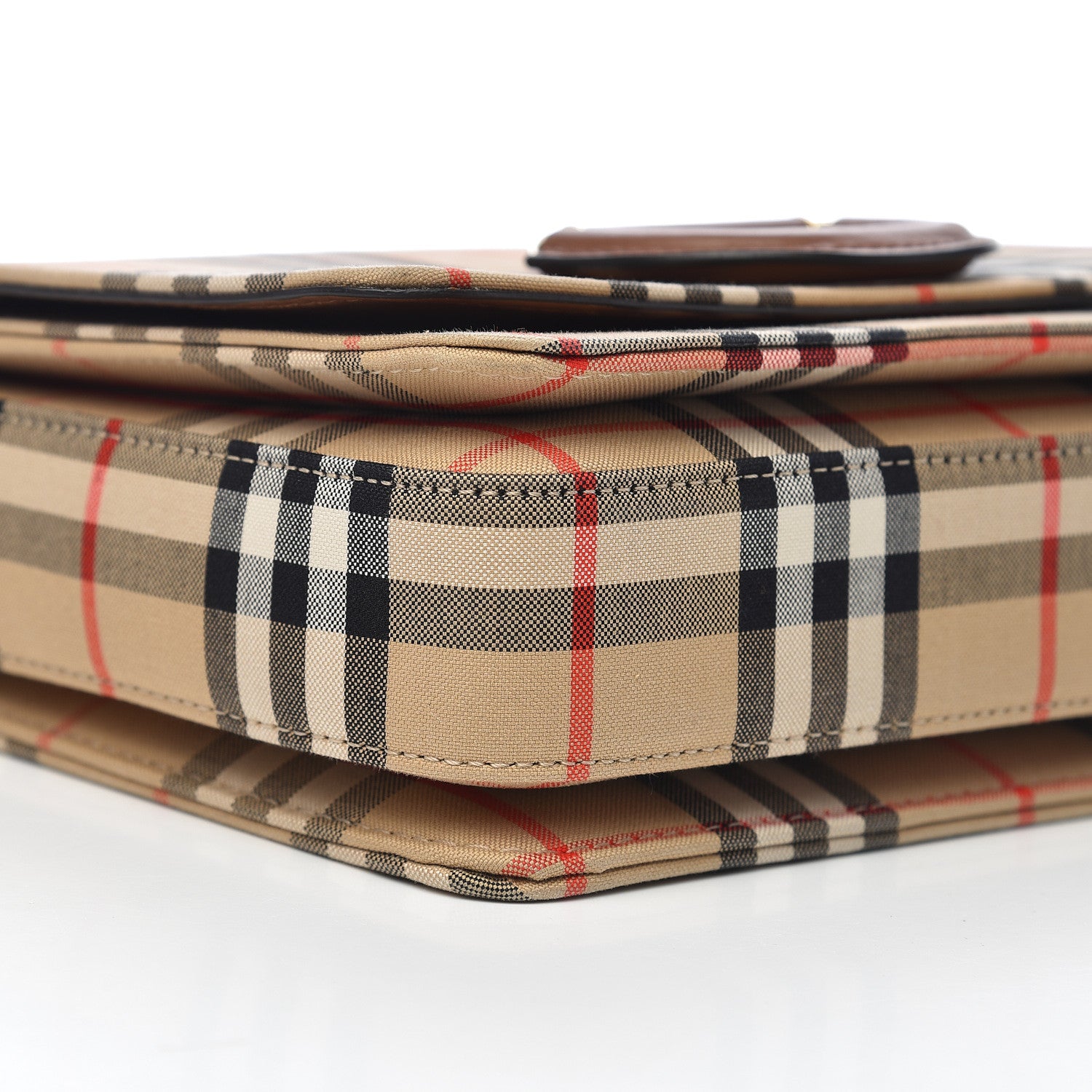 Burberry Cotton Canvas Vintage Check Small D-Ring Bag Brown 8 of 10