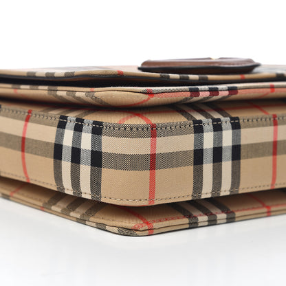 Burberry Cotton Canvas Vintage Check Small D-Ring Bag Brown 8 of 10