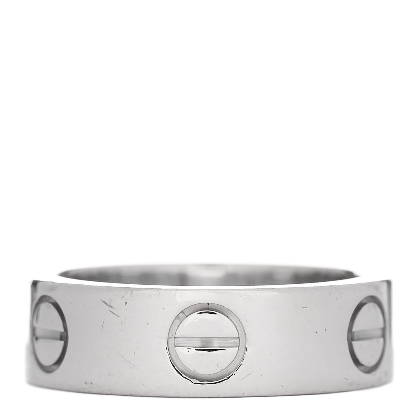 18K White Gold 5.5mm LOVE Ring 50 5.25