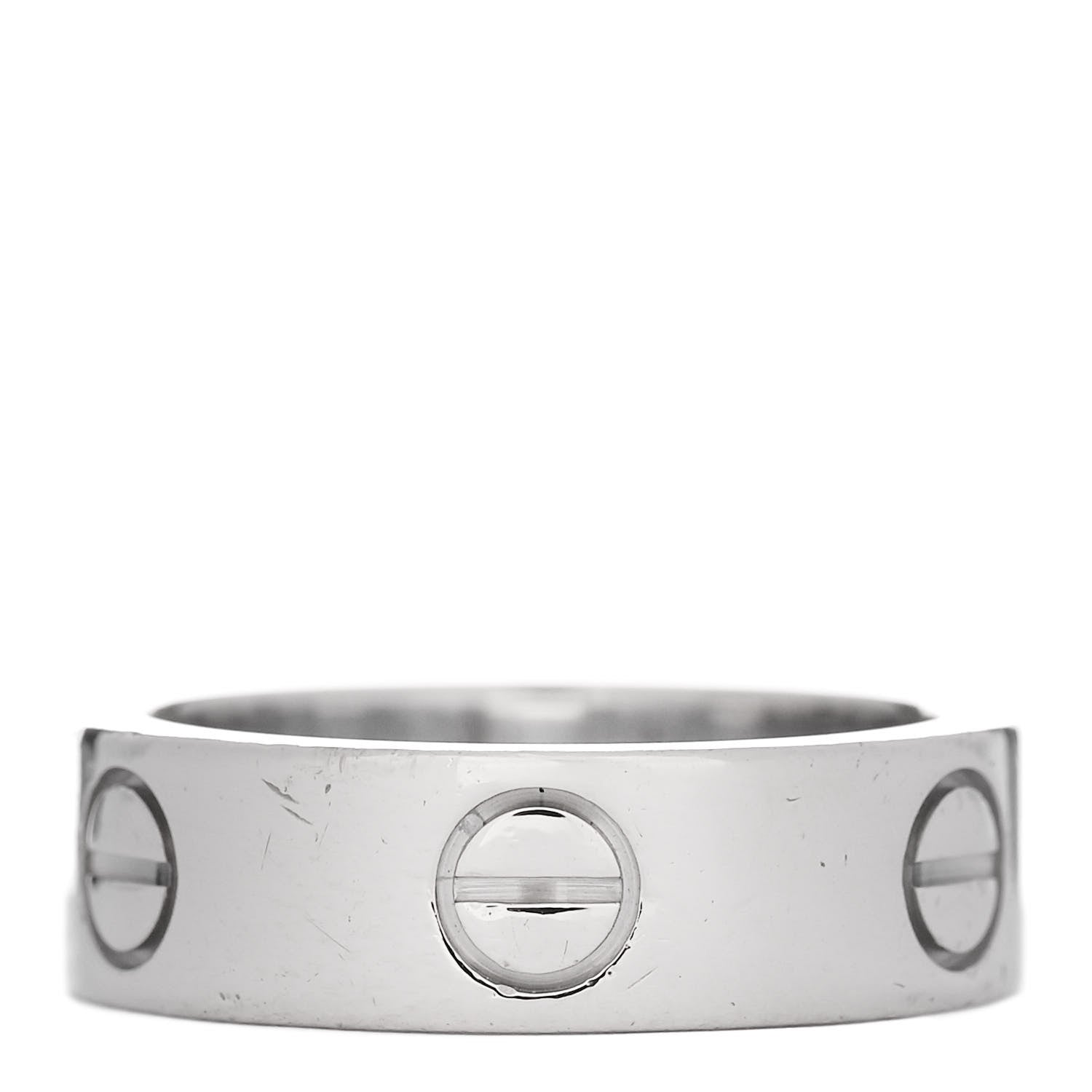 Cartier 18K White Gold 5.5mm LOVE Ring 50 5.25 3 of 5