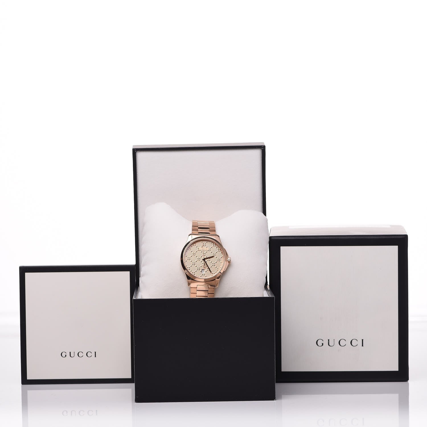 Gucci Stainless Steel 38mm G-Timeless Diamante Quartz Watch Rose 10 of 10