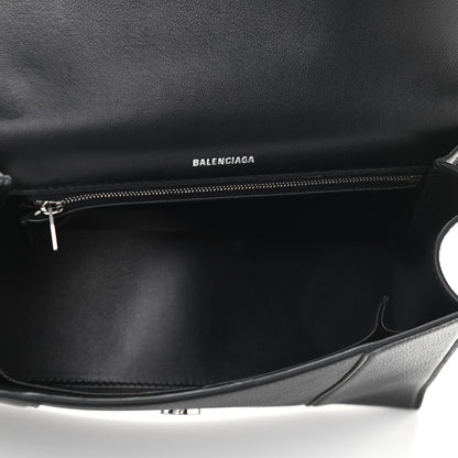 Balenciaga Grained Calfskin Medium Hourglass Top Handle Bag Black 5 of 10