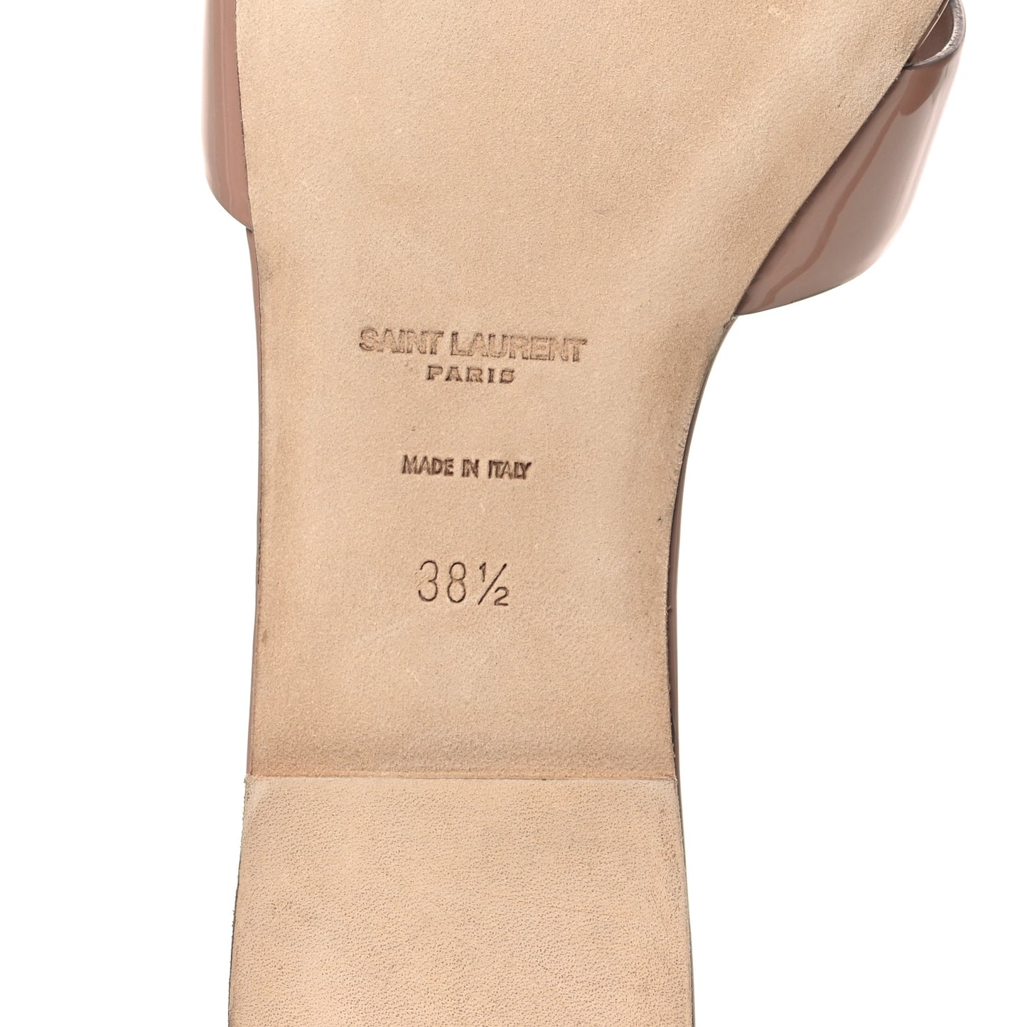 Patent Tribute 05 Slide Sandals 38.5 Nude