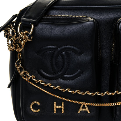 Chanel Calfskin Quilted Large Camera Case Black 8 of 13