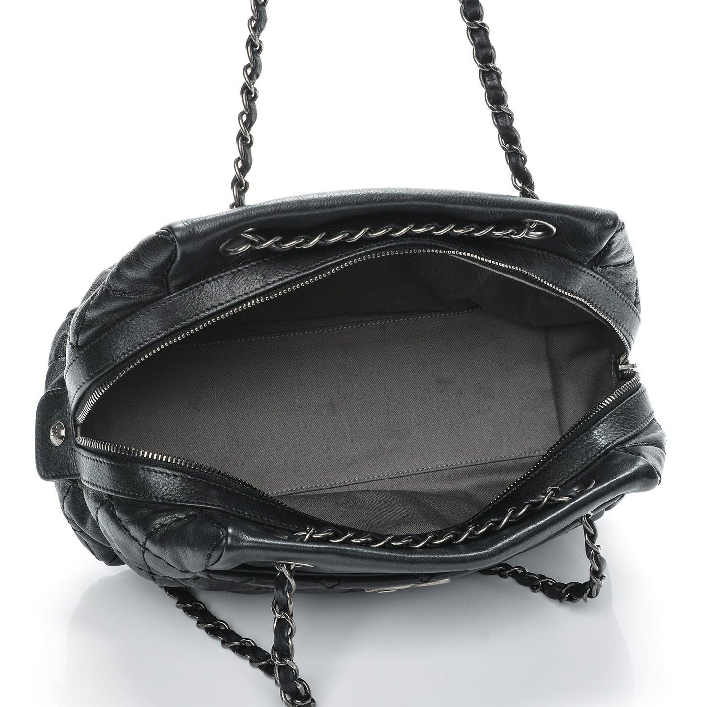 Calfskin Quilted Small Stitch It Tote Black