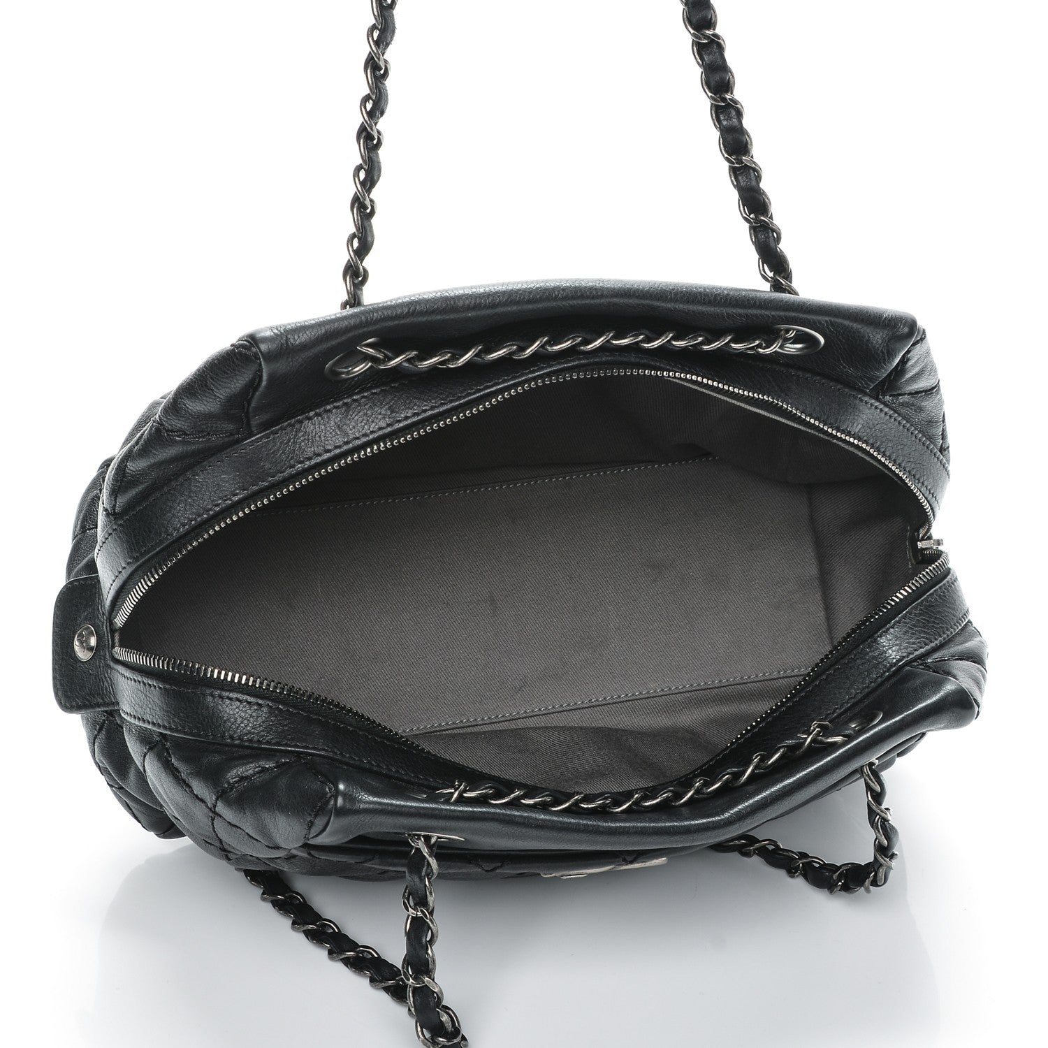 Chanel Calfskin Quilted Small Stitch It Tote Black 5 of 7