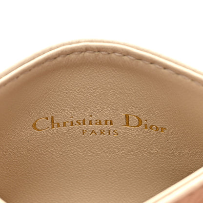 Christian Dior Supple Calfskin Cannage Caro Five-Slot Card Holder Beige Aesthetic 6 of 7