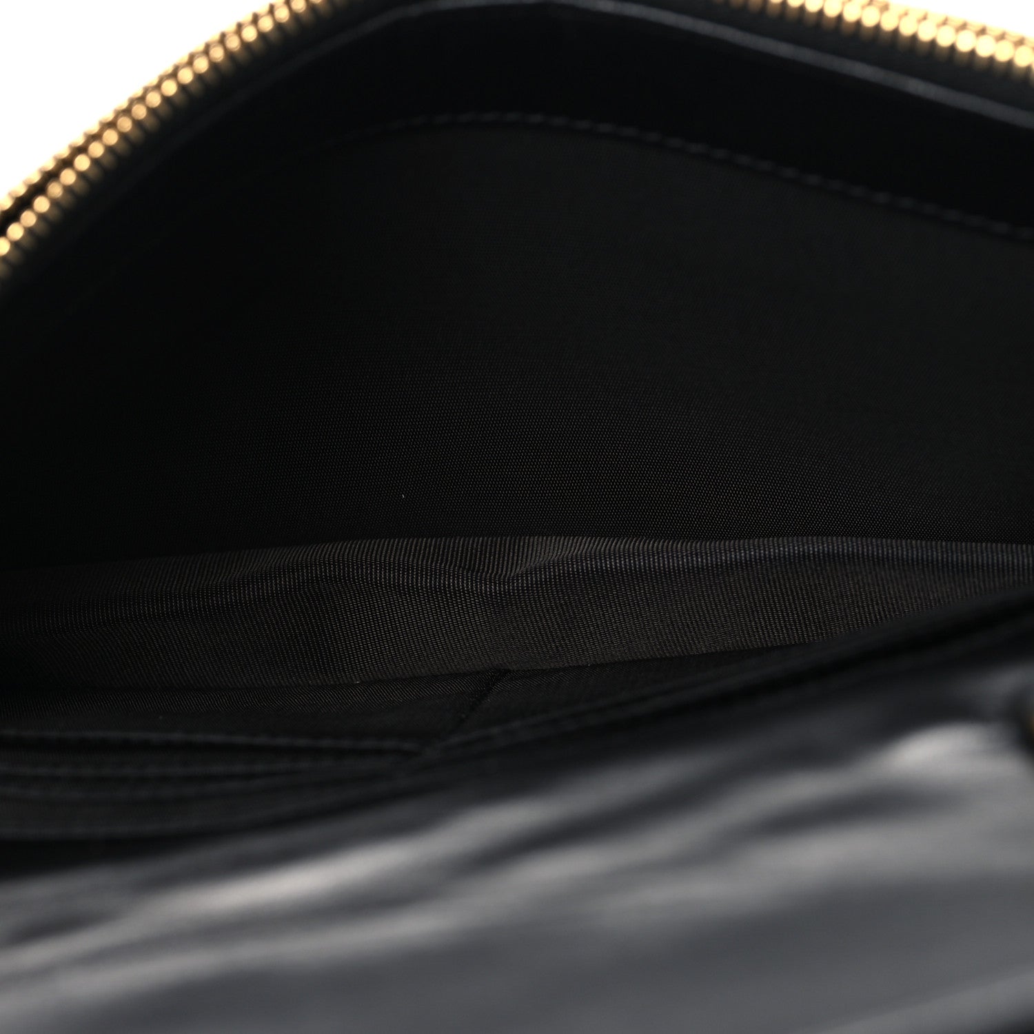 Saint Laurent Calfskin Matelasse Chevron Monogram Envelope Chain Wallet Black 4 of 9