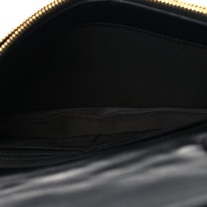 Saint Laurent Calfskin Matelasse Chevron Monogram Envelope Chain Wallet Black 4 of 9