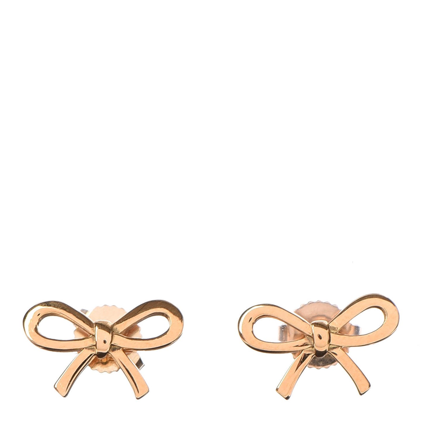 18K Yellow Gold Bow Earrings