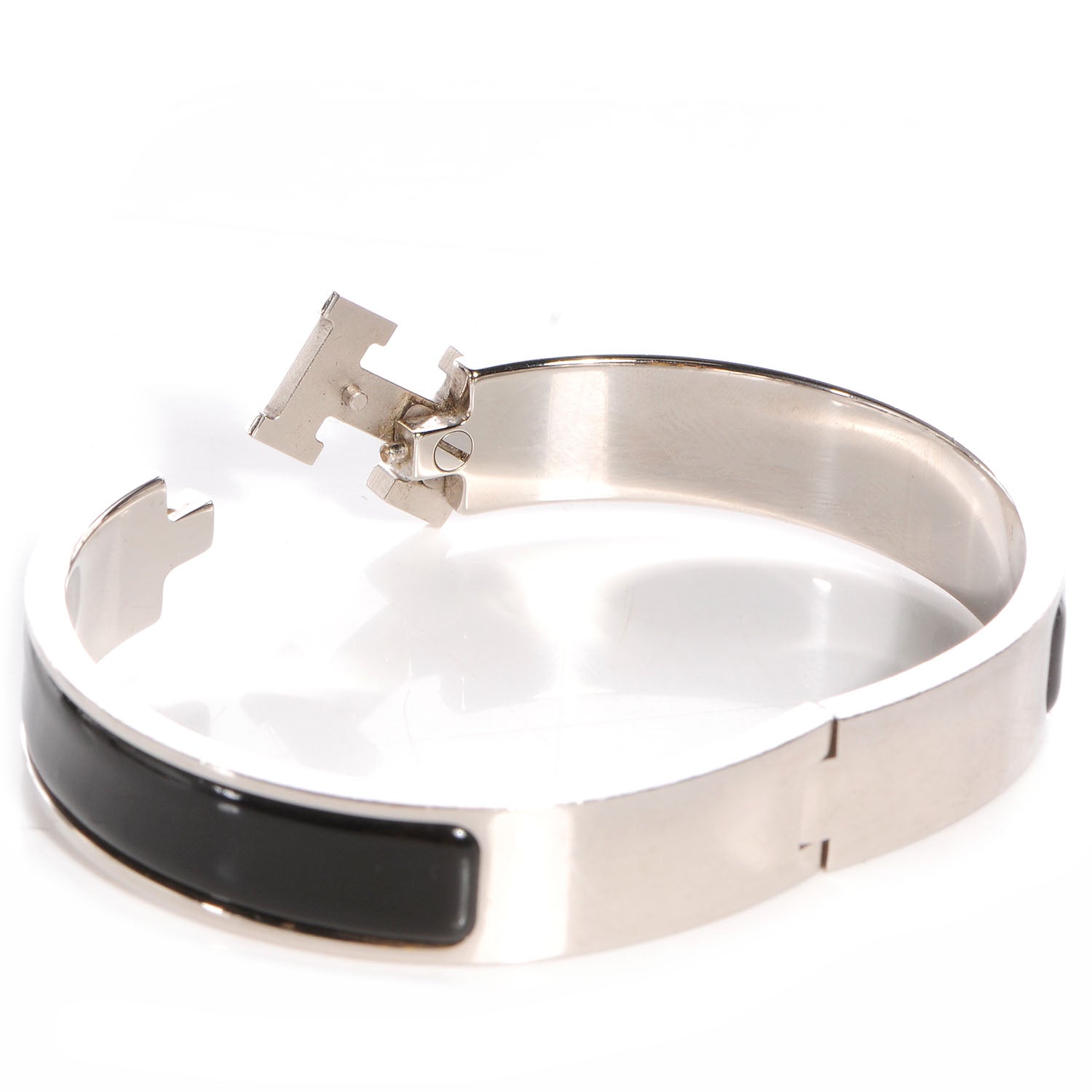 Hermes Enamel Narrow Clic Clac H Bracelet PM Black 3 of 5