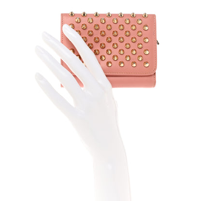 Christian Louboutin Calfskin Spiked Macaron Mini Spiked Wallet Ronsard 2 of 8