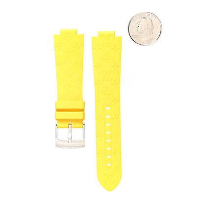 Louis Vuitton Rubber Monogram Tambour Watch Strap M Jaune 2 of 4