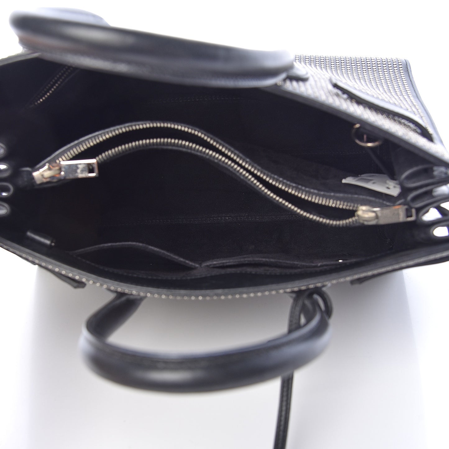 Calfskin Studded Small Sac De Jour Black