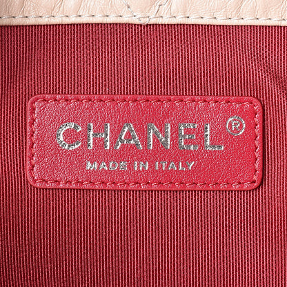 Chanel Aged Calfskin Quilted Gabrielle Backpack Beige Black 5 of 10