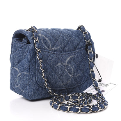 Chanel Denim CC Quilted Mini Square Flap Blue 3 of 11