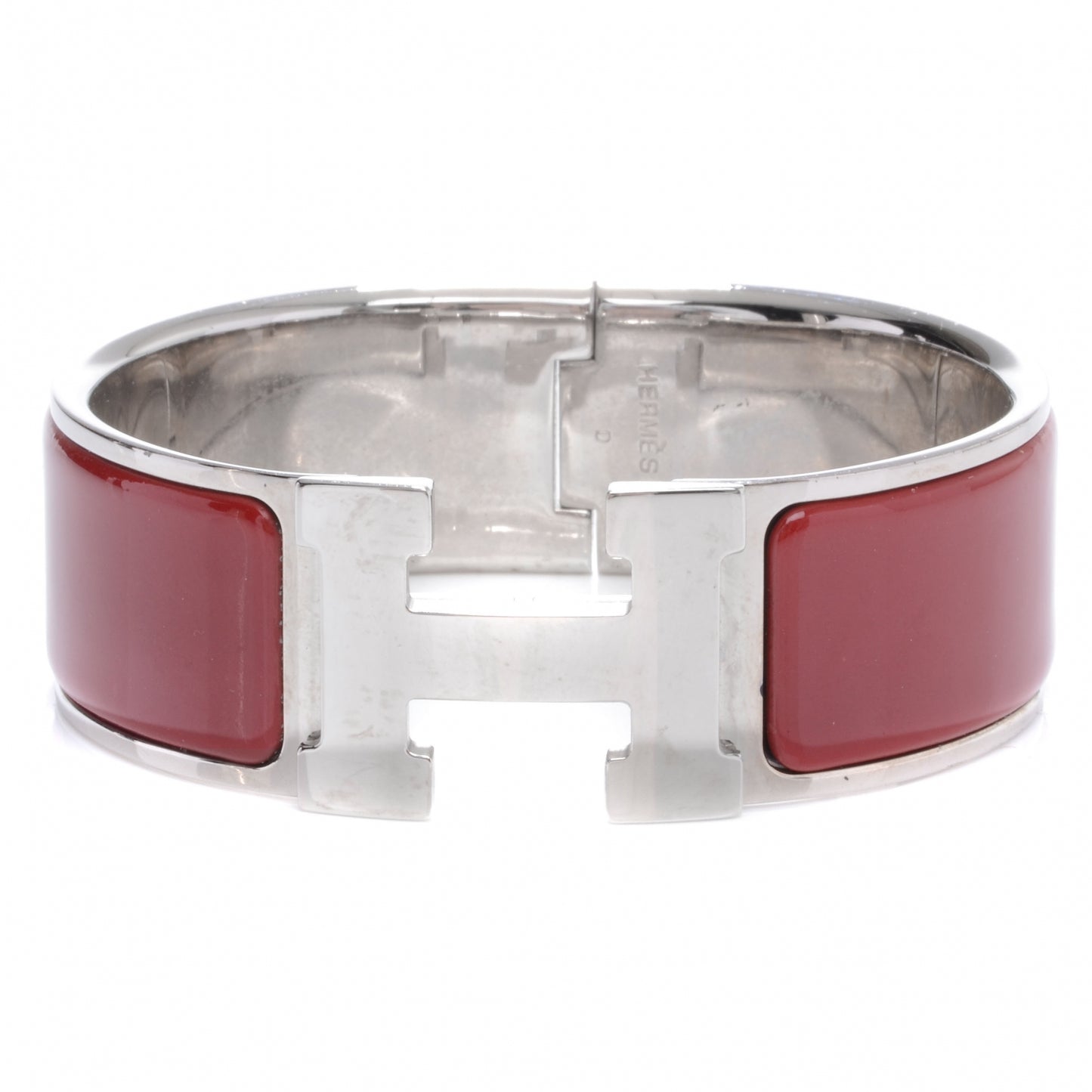 Enamel Wide Clic Clac H Bracelet PM Red