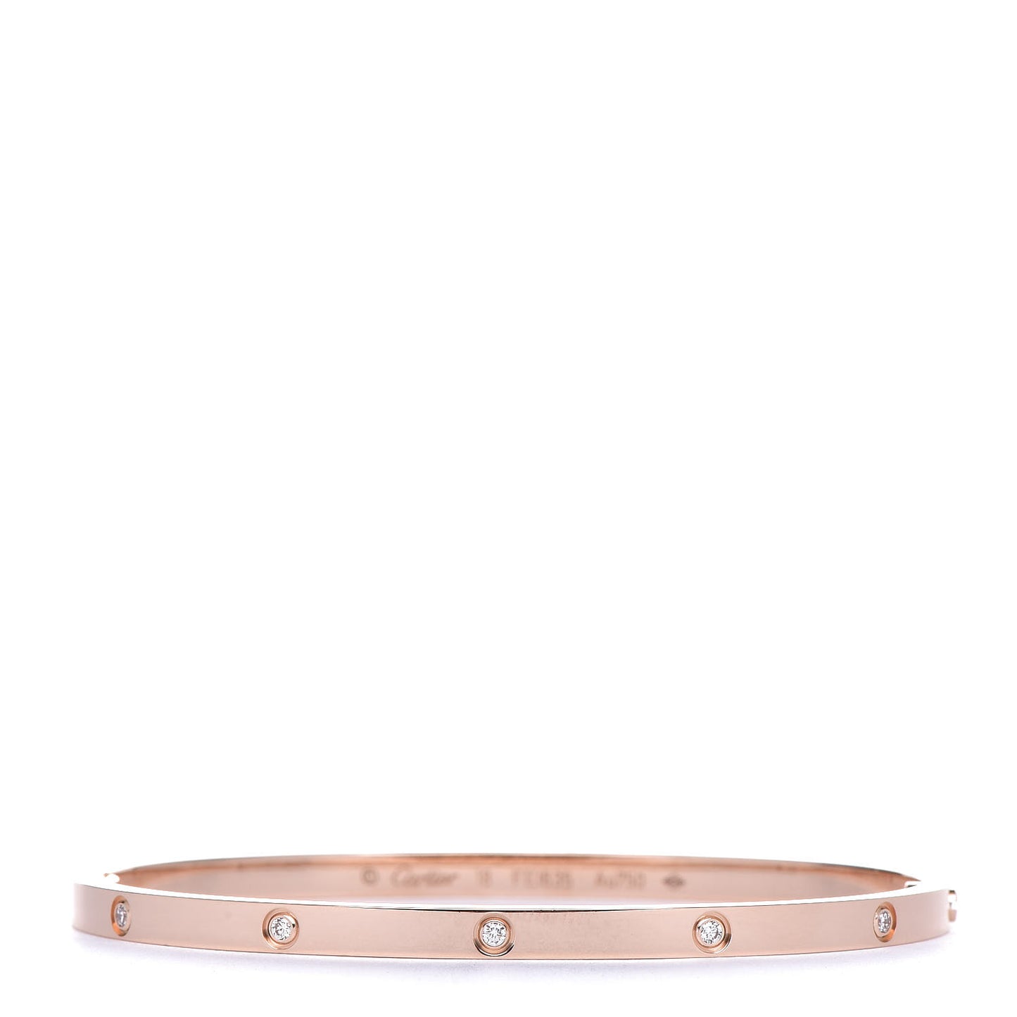 18K Pink Gold 10 Diamond Small LOVE Bracelet 18