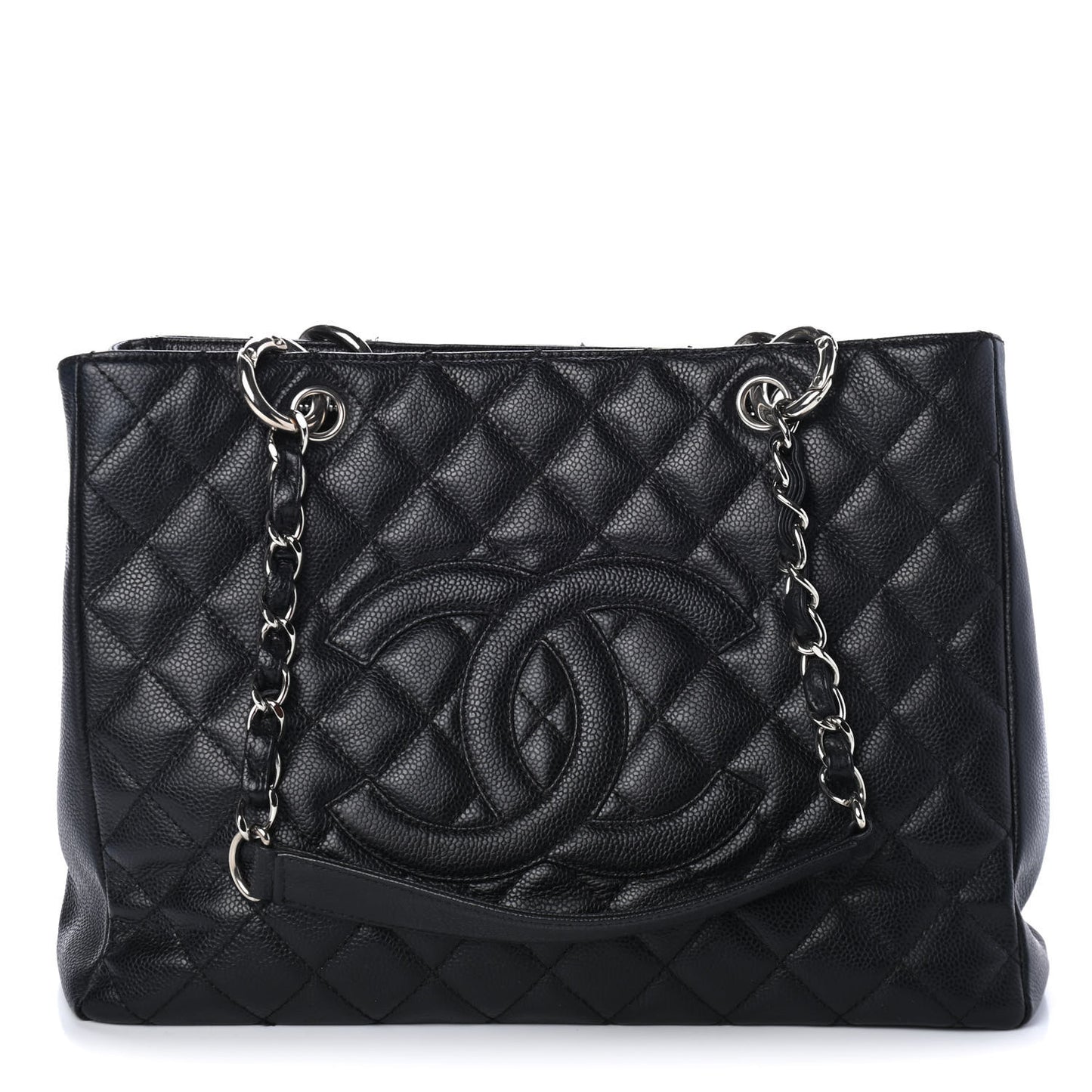 Caviar Quilted Grand Shopping Tote GST Black